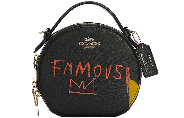 

Сумка через плечо Basquiat Collaboration Canteen из кожи, черная, женская COACH