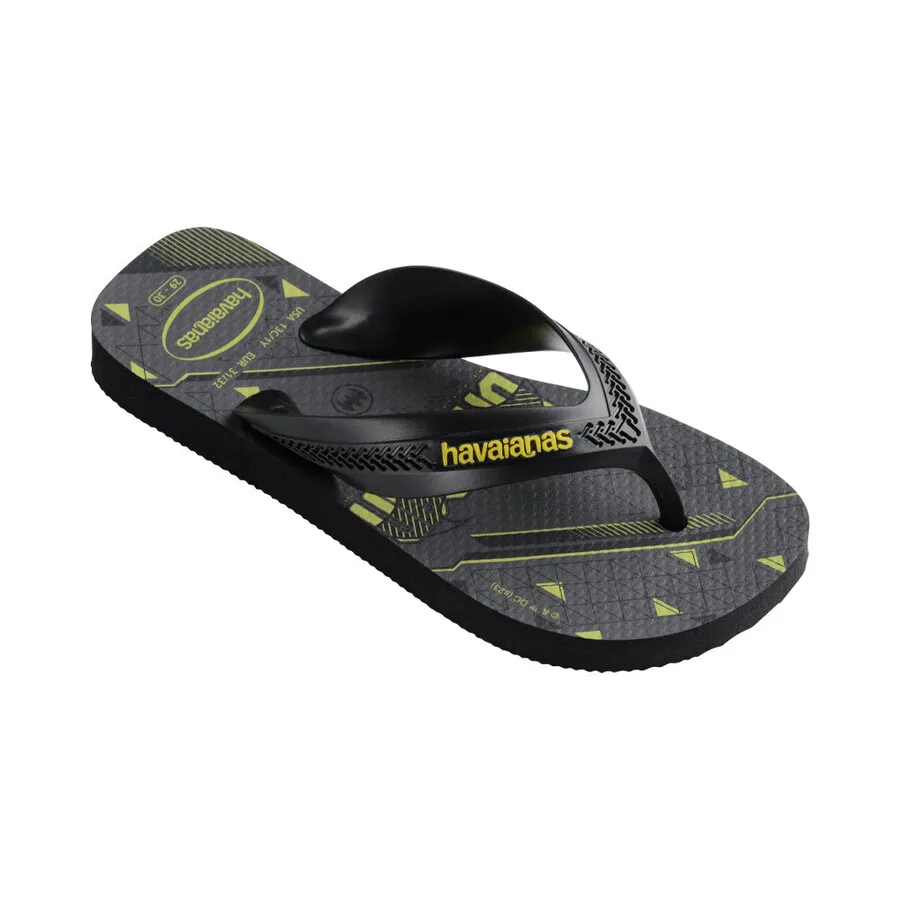 Детские резиновые шлепанцы Havaianas Kids Max Heroes, черный — фото 2