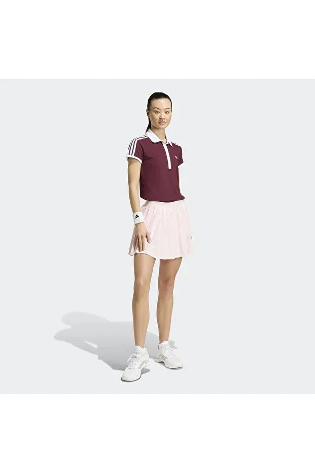 Женская спортивная футболка с коротким рукавом Classics Polo Adidas, Maroon — фото 3