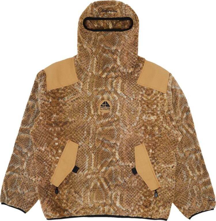 

Пуловер Supreme x Nike ACG Fleece Pullover 'Gold Snakeskin', золотой, Желтый, Пуловер Supreme x Nike ACG Fleece Pullover 'Gold Snakeskin', золотой