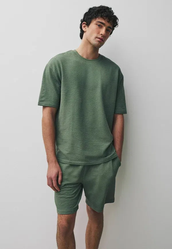 Комплект пижам из 3 предметов, Regular, Set 3 pack - pyjamas, Next, green, neutral, синий/зеленый