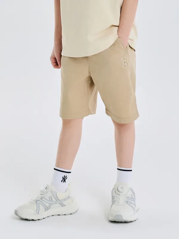 Шорты базовые 5-ти дюймовые woven, bos Mlb Kids, бежевый — фото 4