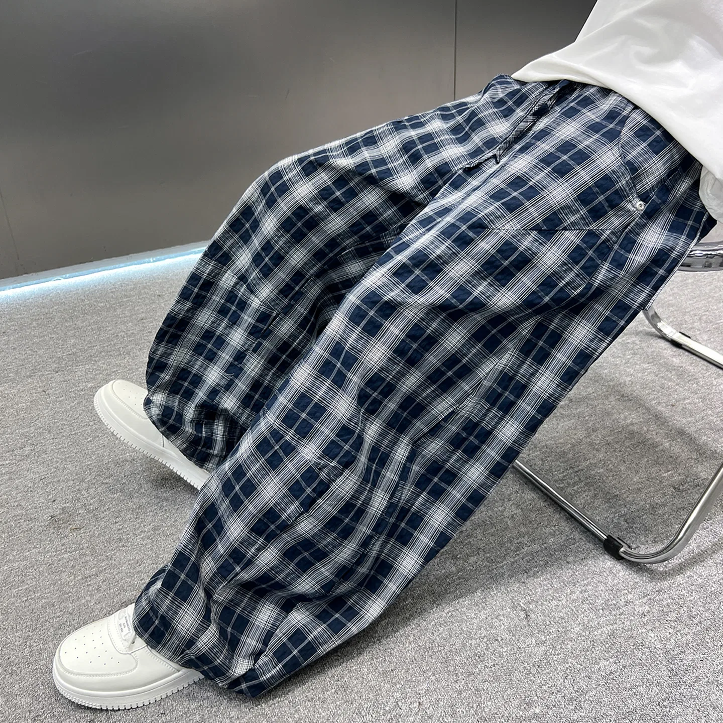 Детские трикотажные спортивные штаны с принтом, Navy Blue, TNTX — фото 4