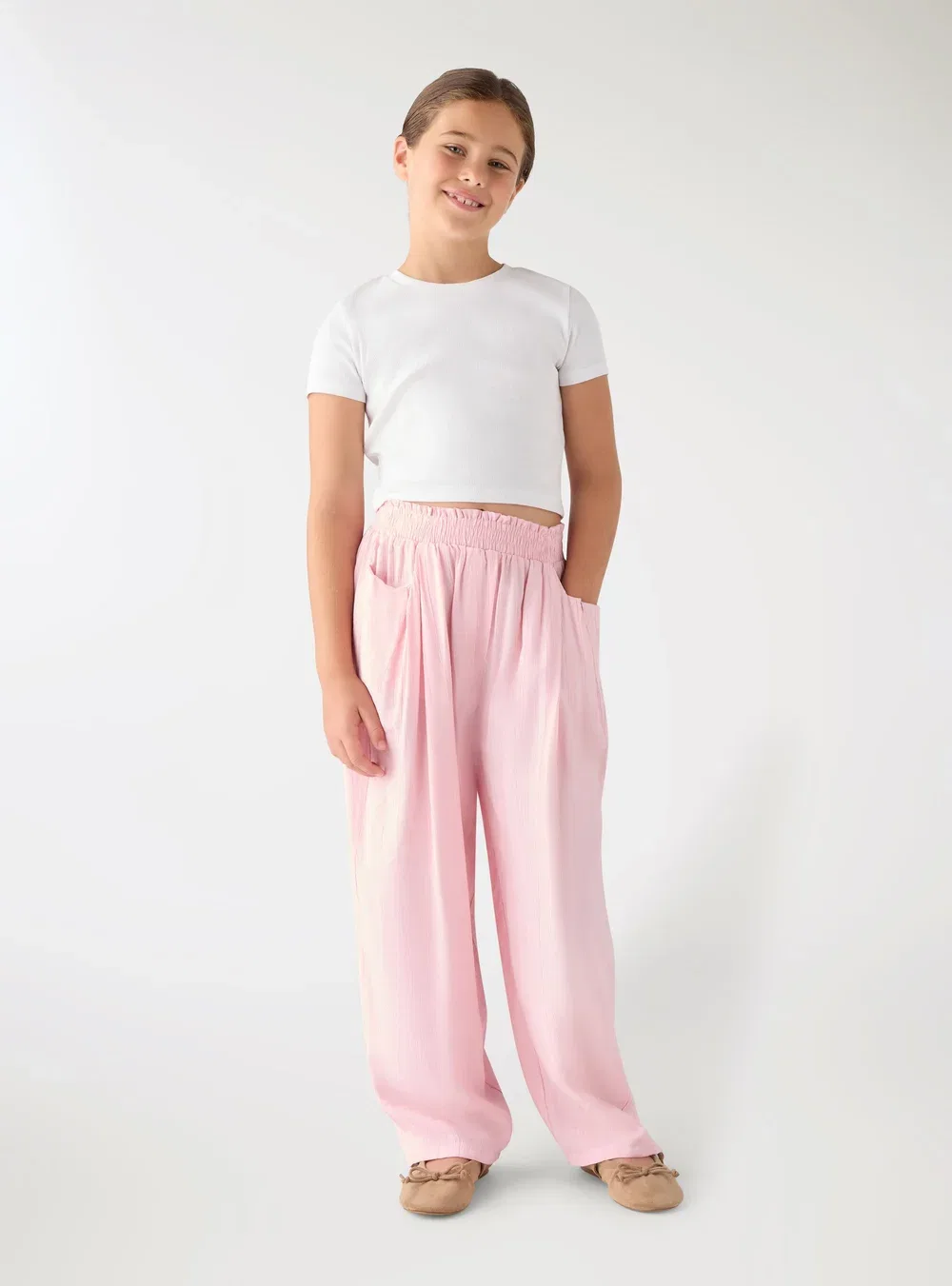 Pantalone Lungo Tinta Unita - брюки Terranova, Rosa Confetto