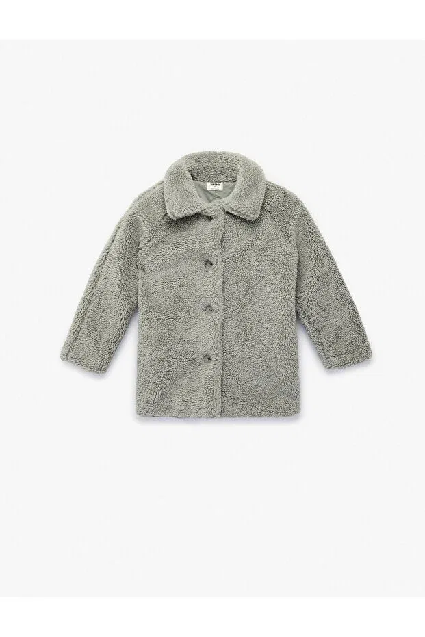 Детское пальто на молнии с длинным рукавом Koton, Gray