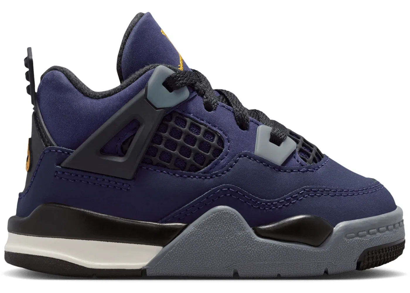 Детские кроссовки Lifestyle с принтом Jordan 4 Retro Lakers Jordan, Imperial Purple/Multi-Color/Multi-Color