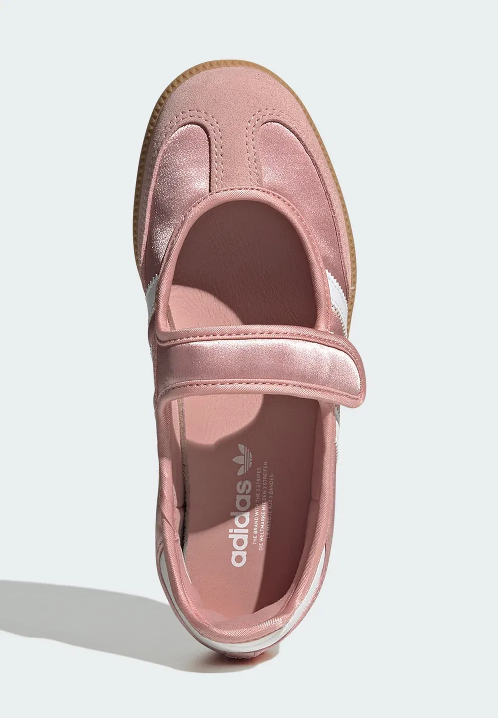 Балетки Samba Jane Ballerina с ремешком на щиколотке Adidas Originals, Wonder Mauve/Ftwr White/Gum — фото 3