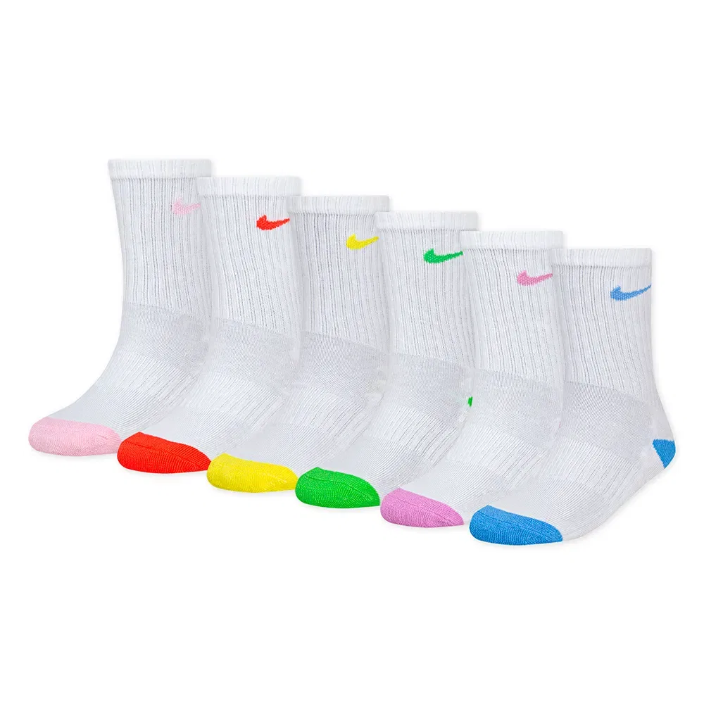 Носки Nike Nhn Smiley Crew, 6 пар, белый