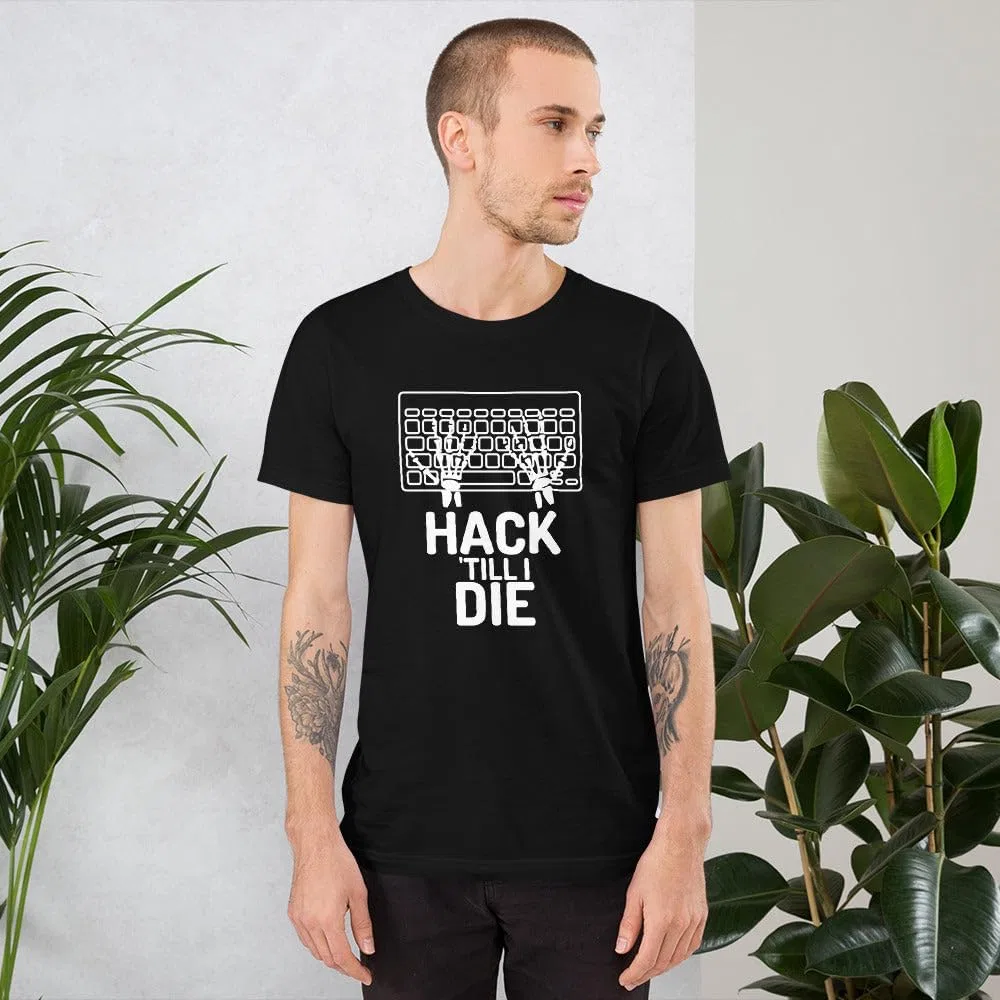 Футболка с принтом Hack Till I Die, Navy — фото 2