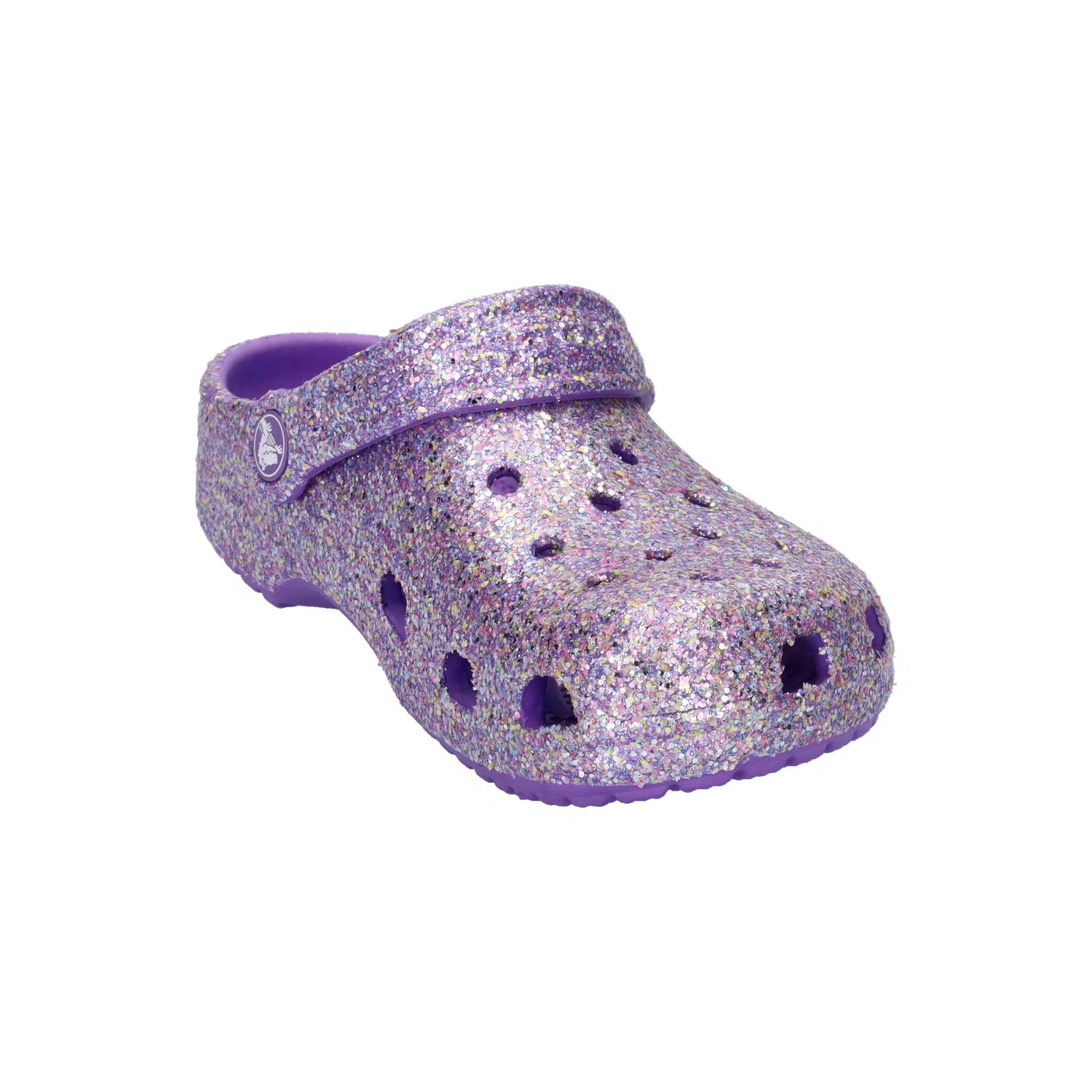 Детские сабо с блестками Classic Fantasy Glitter Clog Crocs, Konigliches Lila Weiß Konigliches Lila — фото 2