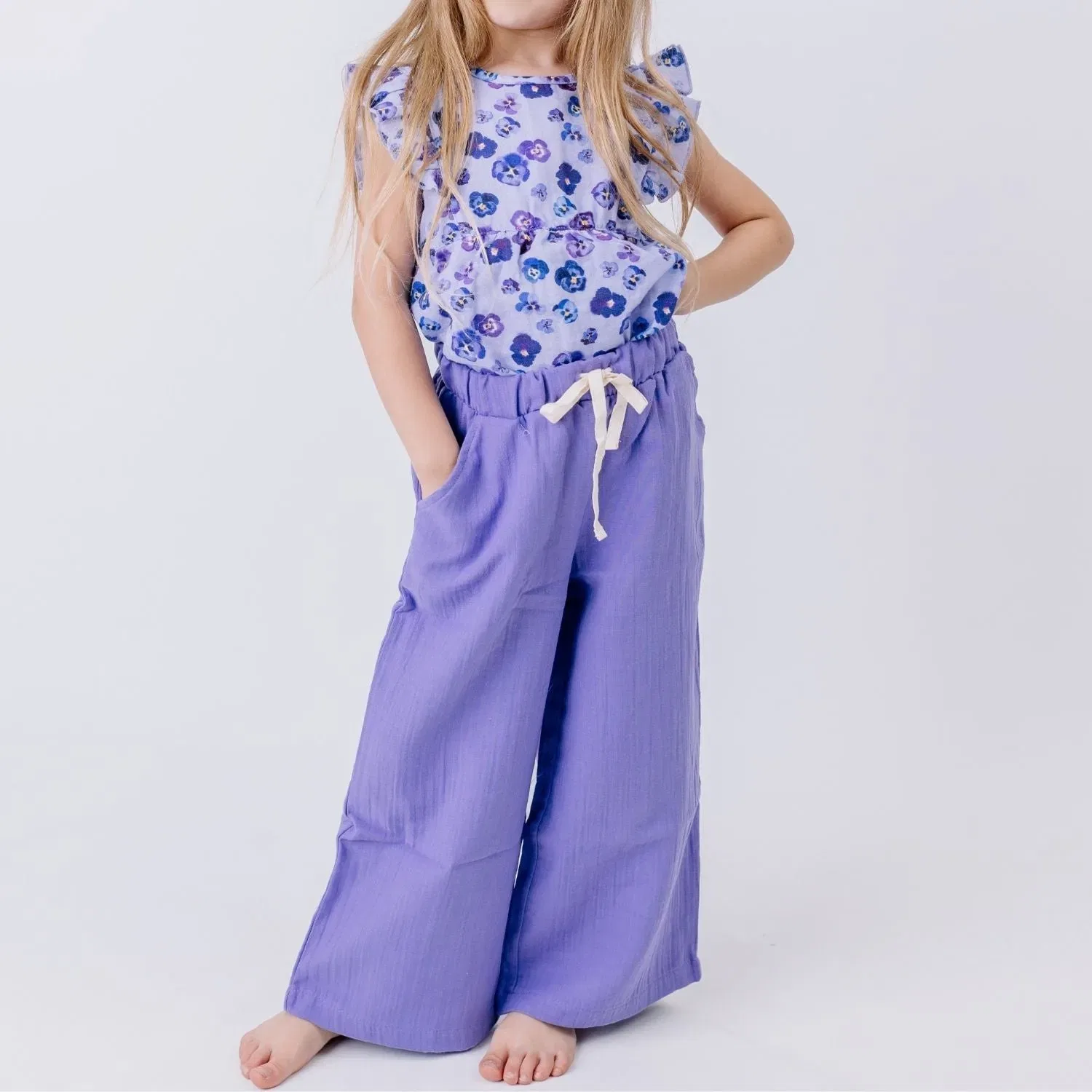 Брюки детские хлопковые Royal Lavender Walkiddy, фиолетовый