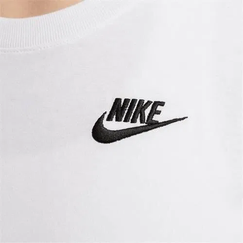 Женская хлопковая футболка Nike Sportswear Club Essentials, Grau — фото 4