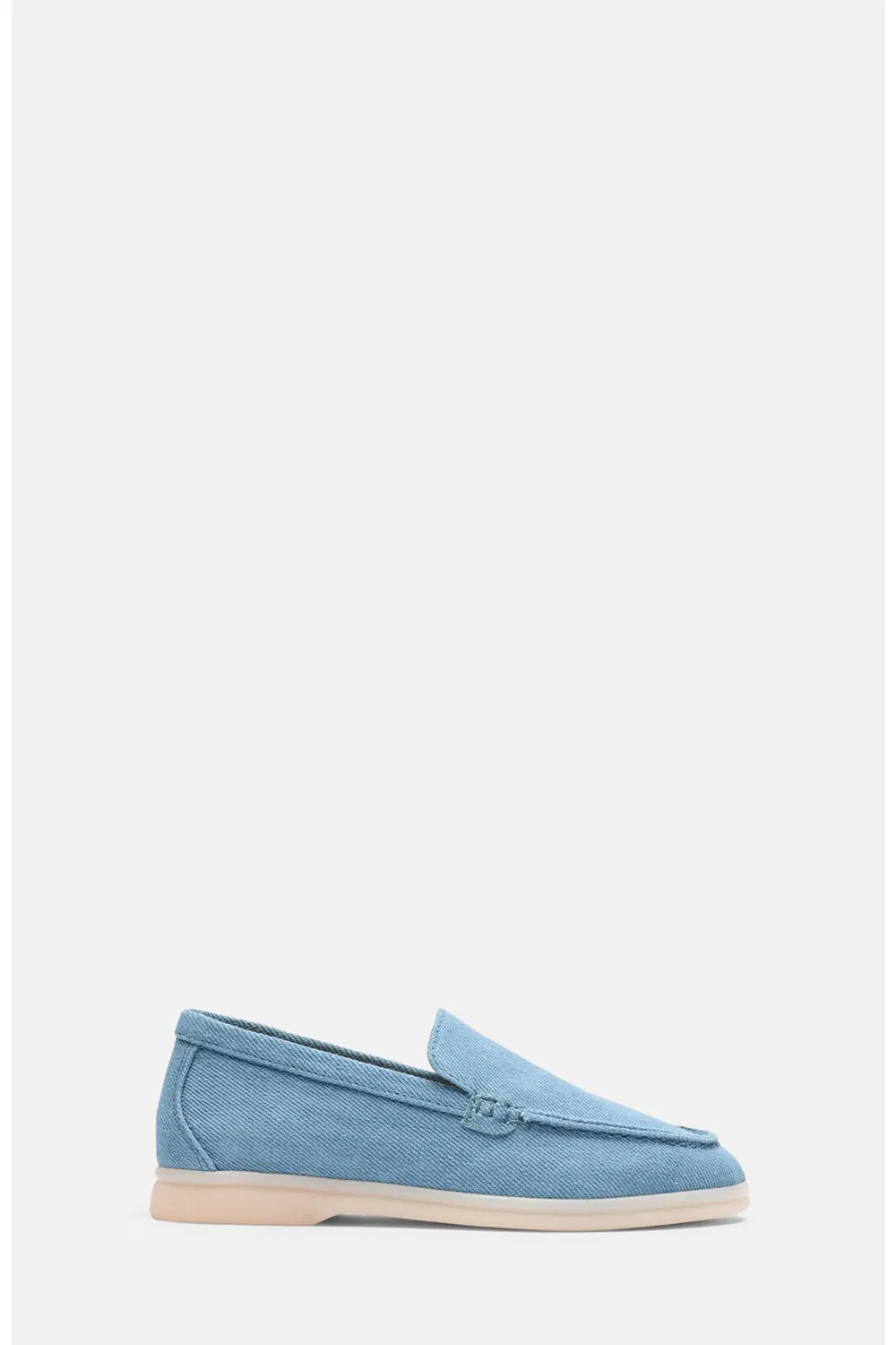 Детские туфли лоферы на резиновой подошве Ludovica SCAROSSO, Light Blue - Denim
