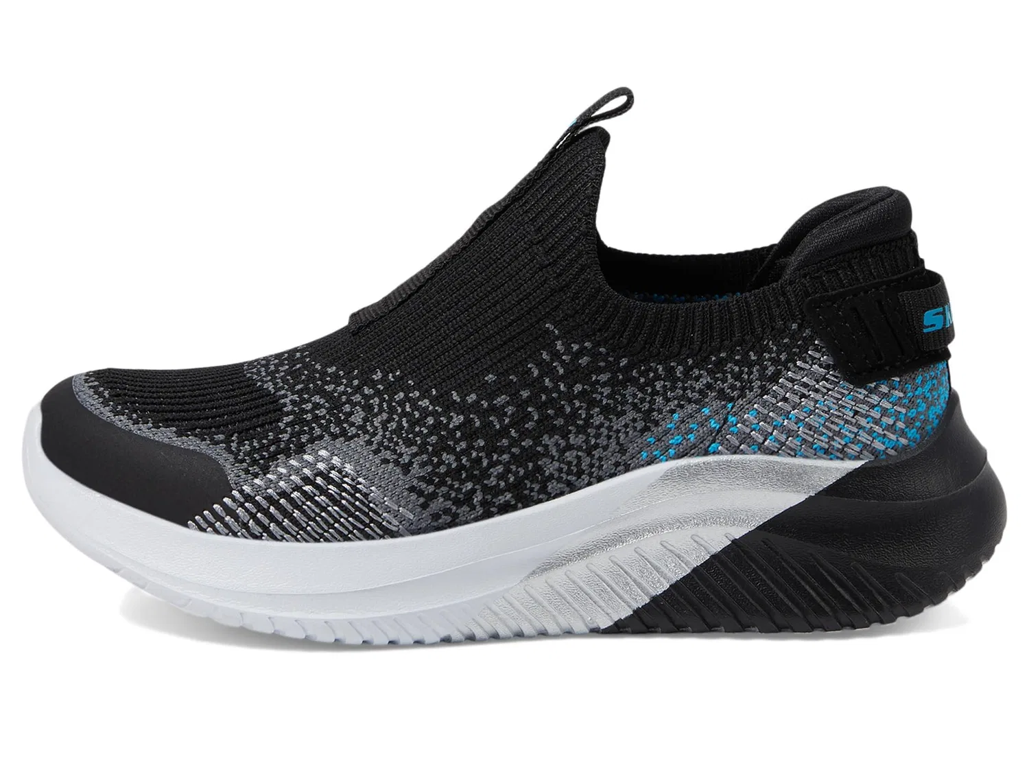 Детские кроссовки для мальчиков с контрастной подошвой Slip Ins Ultra Flex 3.0 Skechers, Black Charcoal — фото 4