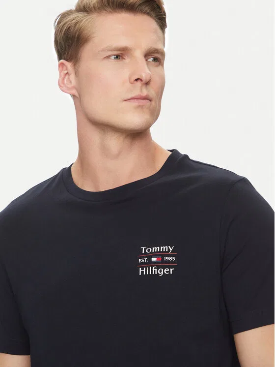 Футболка regular fit Stack Tommy Hilfiger, темно-синий — фото 4