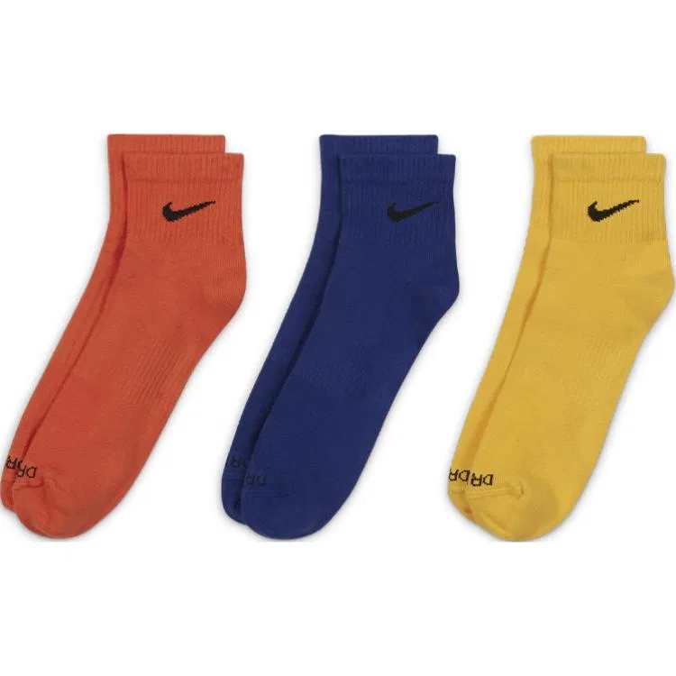 Детские носки-следы 3 пары Nike, Цвет Orange Blue Yellow
