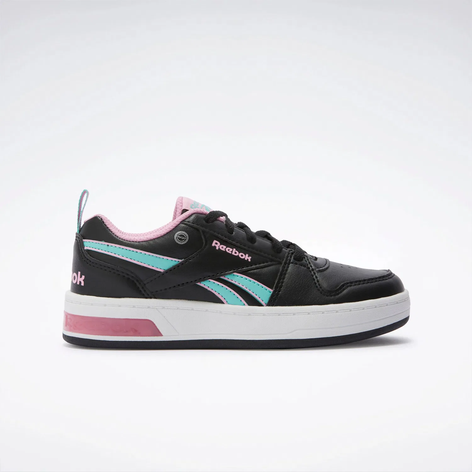 Детские кроссовки на шнуровке Reebok Royal Prime Step N' Flash, Black/Astrorose/Aiaqua