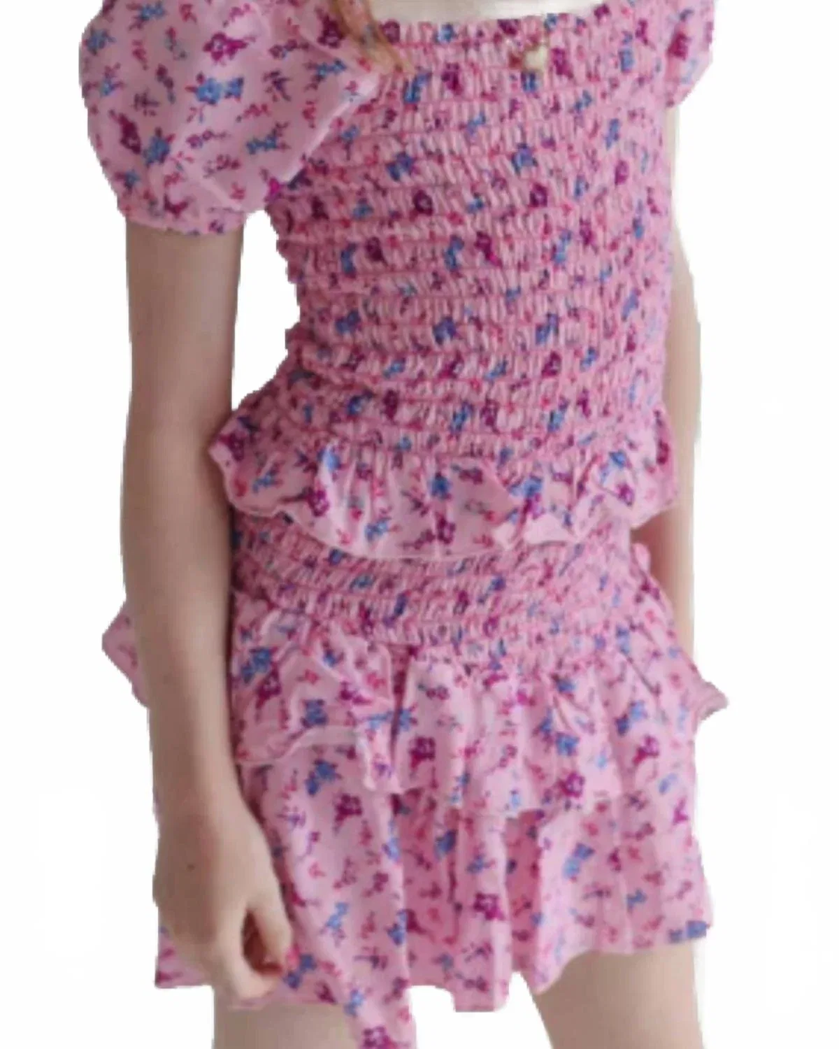 Детская юбка с оборками и присборенной кокеткой Cheryl Creations, Light Pink