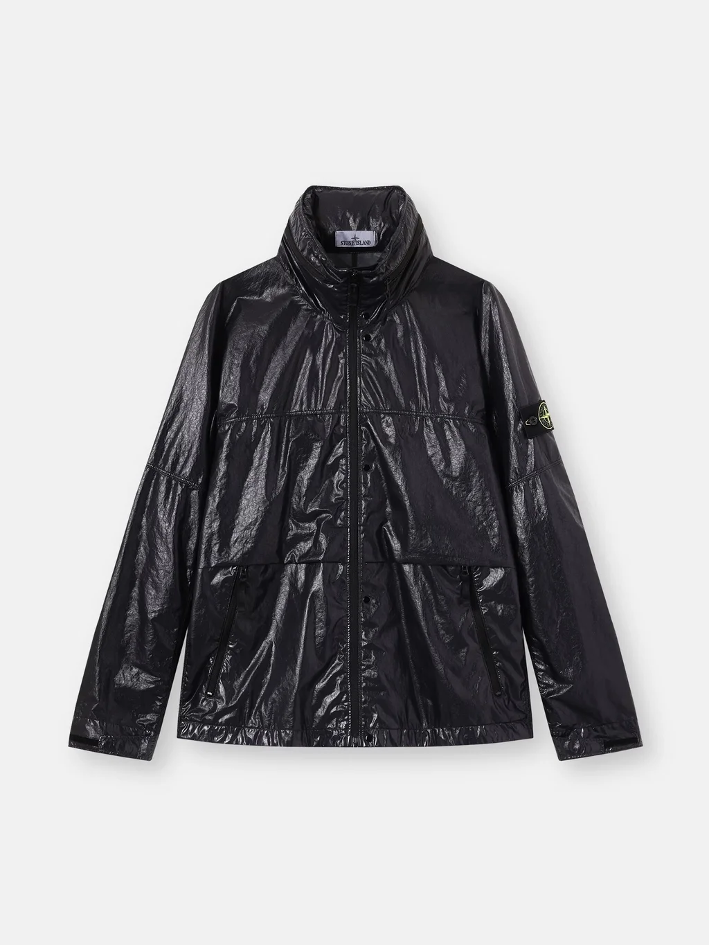 Мужская куртка с капюшоном Stone Island With Water-resistant Membrane, черный — фото 2