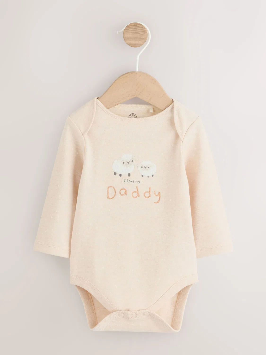 Боди для новорожденных с длинным рукавом, Neutral I Love My Daddy Next, нейтральный