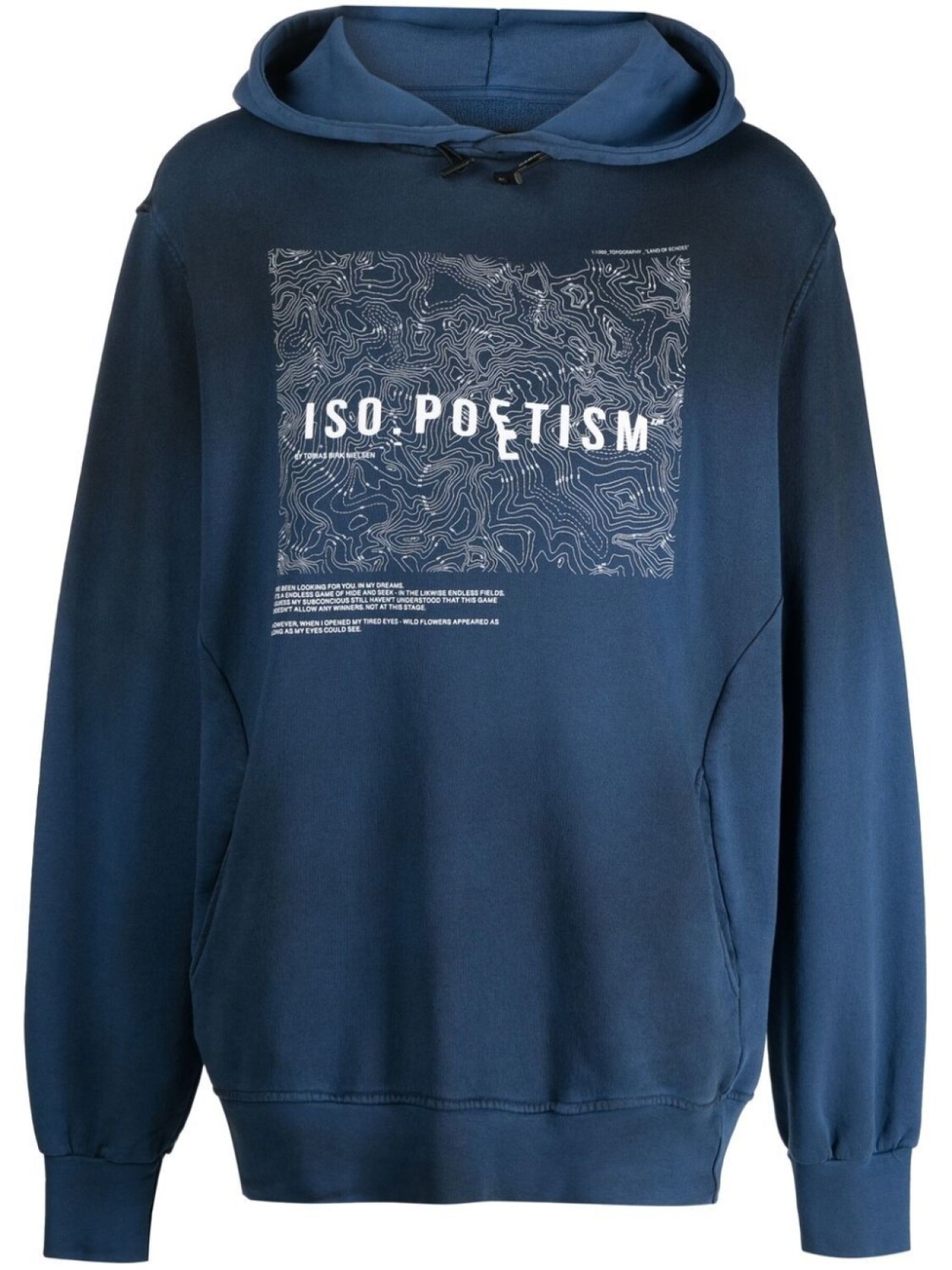 

ISO.POETISM худи с графичным принтом и логотипом, синий