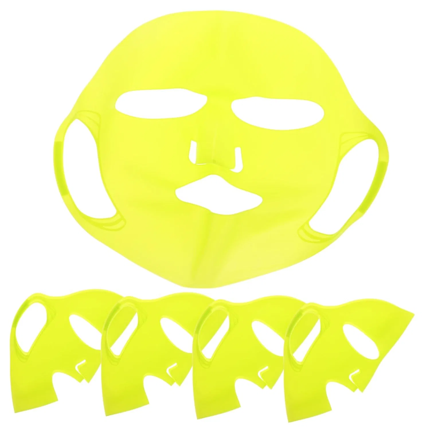 Маска для лица Silicone Face Mask Cover, OUNONA, набор 5 шт, зеленый