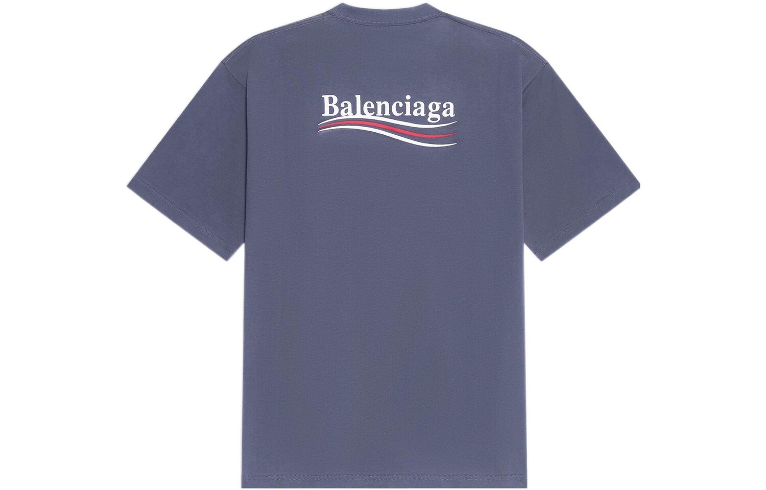 Футболка большого размера с политической кампанией Balenciaga, темно-серый — фото 2