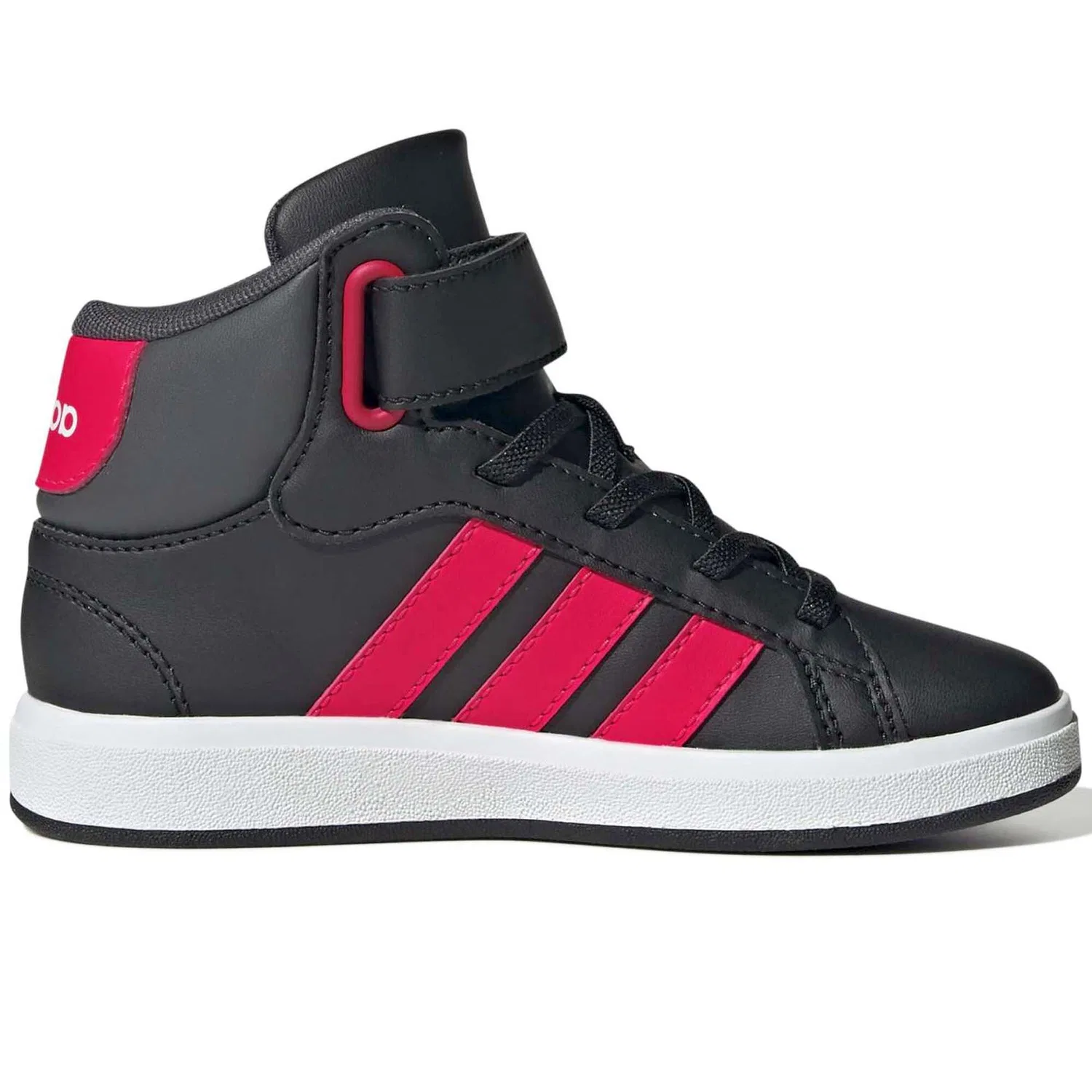 Детские кроссовки с высоким верхом Grand Court Mid K Adidas, Cblack Lucred Gresix — фото 3