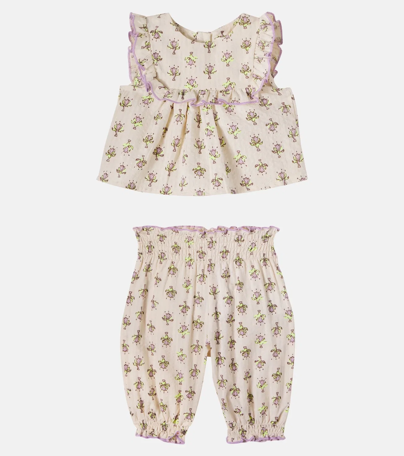 Комплект из топа и штанов с длинным рукавом Baby Ari и Lina Cozmo, белый — фото 4