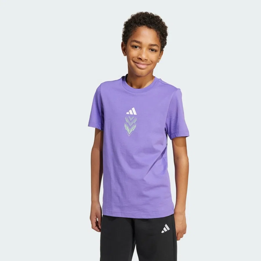 Детская спортивная футболка с графическим принтом F50 Graphic Tee adidas, Фиолетовый