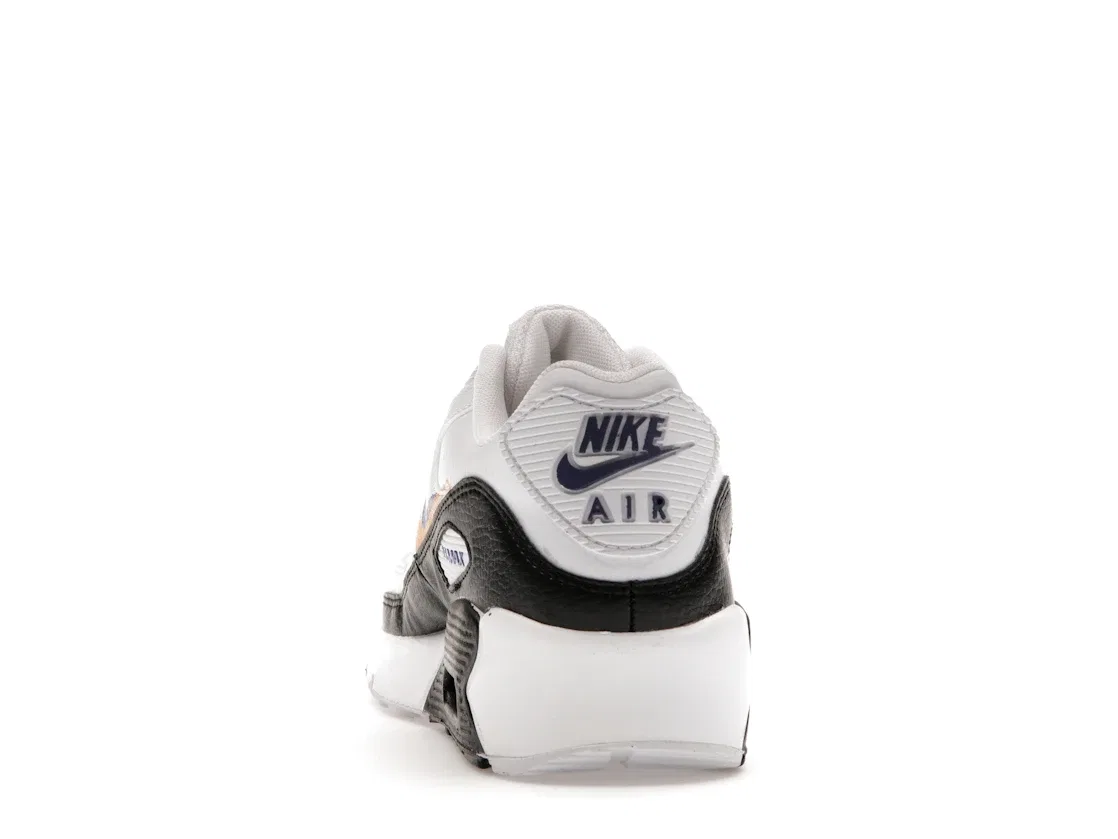 Детские кроссовки Lifestyle Nike Air Max 90, White/University Gold/Black/Deep Royal Blue — фото 4