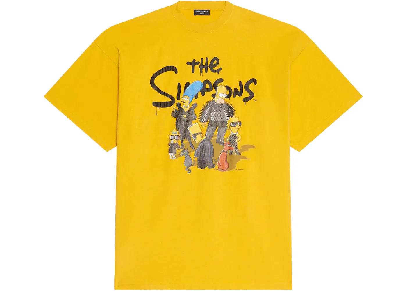 Мужская футболка оверсайз Balenciaga x The Simpsons, Yellow