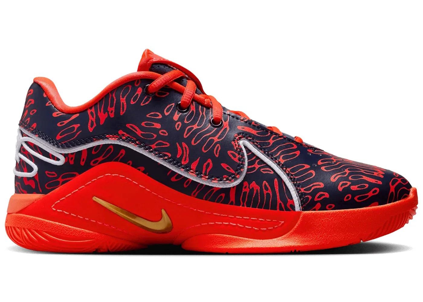 Детские кроссовки для баскетбола Nike LeBron 22, Obsidian/Metallic Gold/Bright Crimson/Black