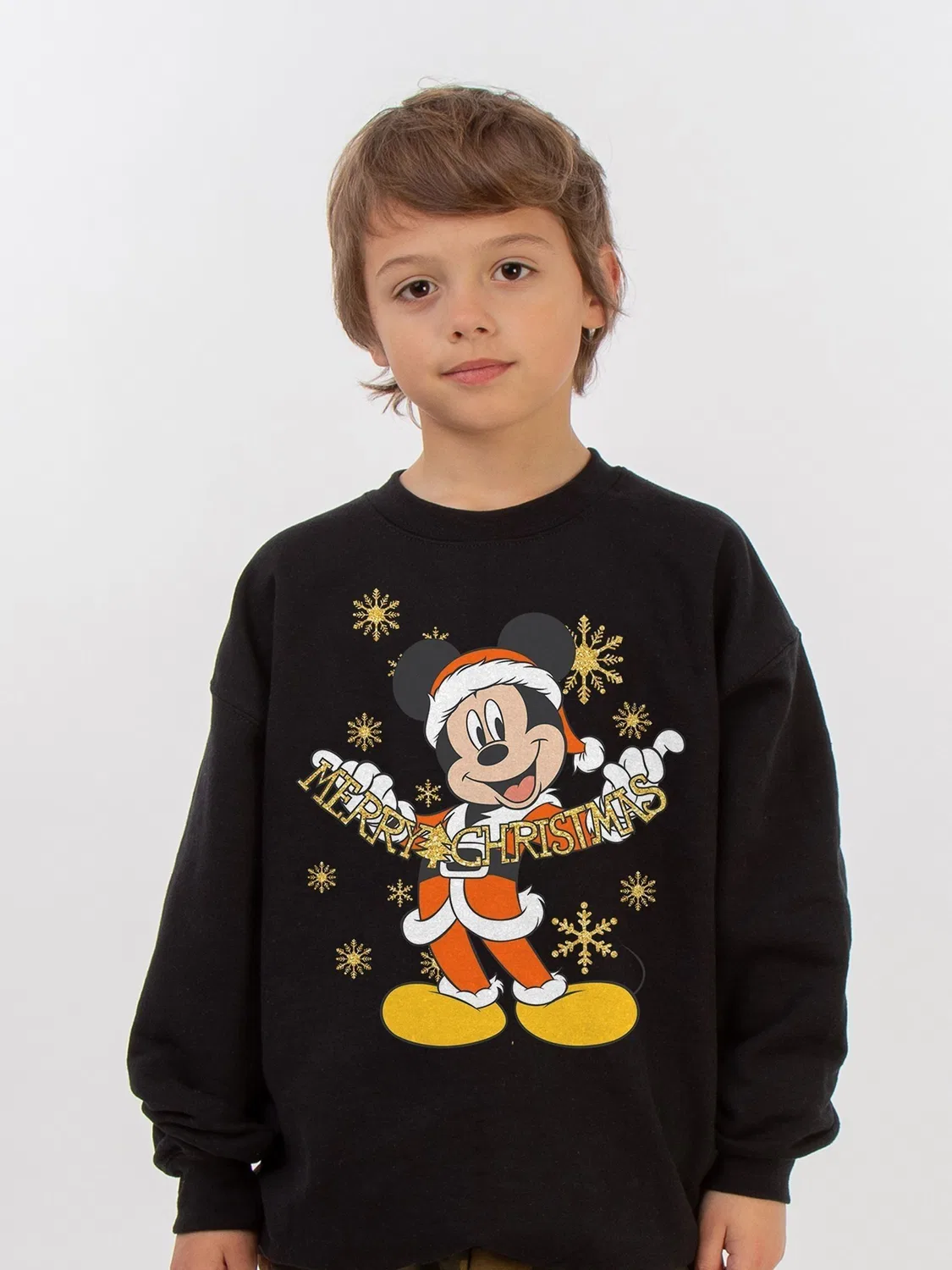 Свитшот Mickey Mouse Merry Christmas Brands In, черный — фото 3