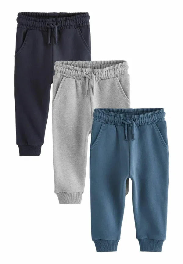 Брюки из футера, Soft touch 3 pack regular fit, Next, черный/синий