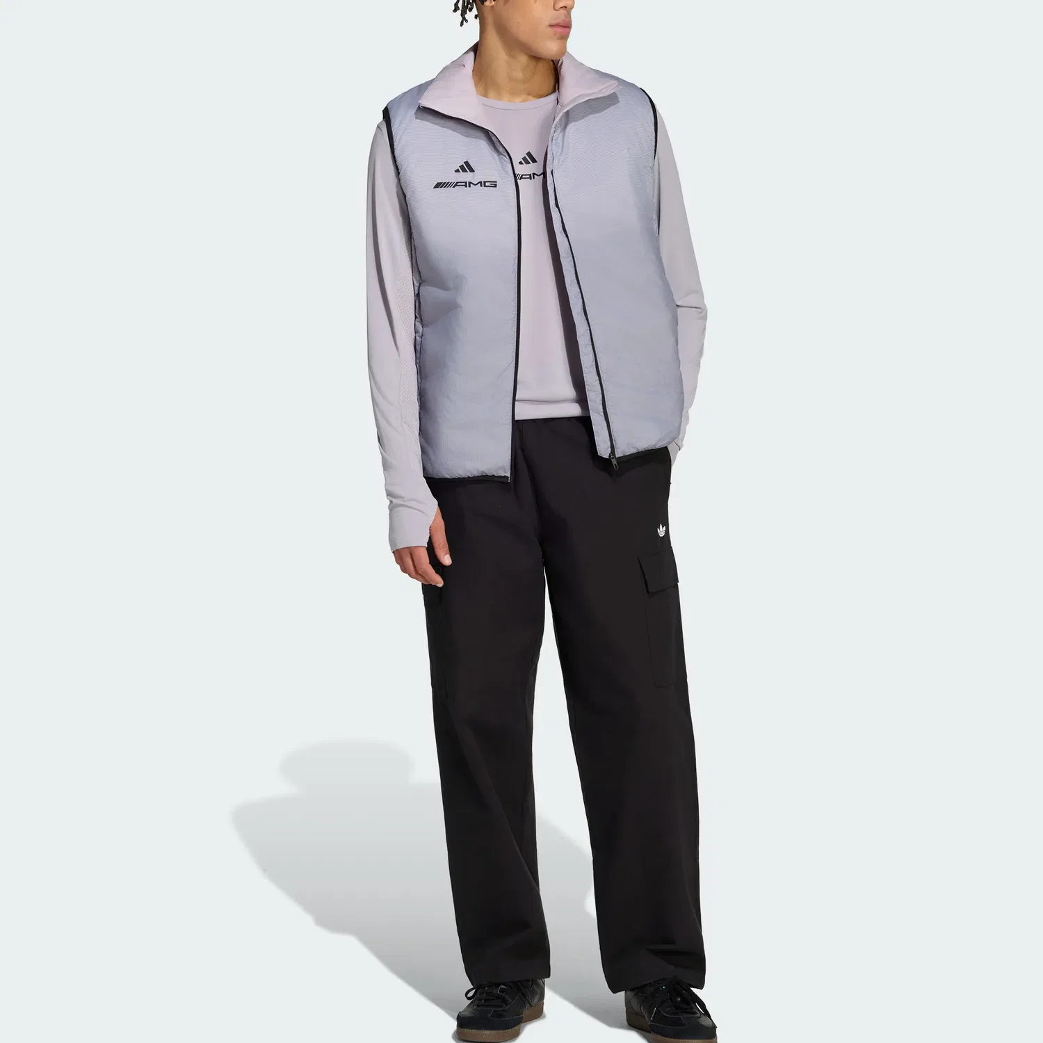 Мужской жилет Adidas, Цвет Glory Gray/Light Purple — фото 4