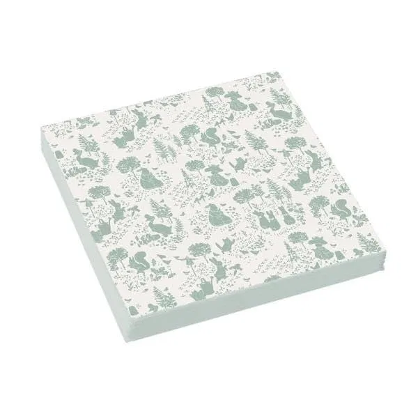 Бумажные салфетки Peter Rabbit Classic Green, Stow Green, 1 шт, Белые