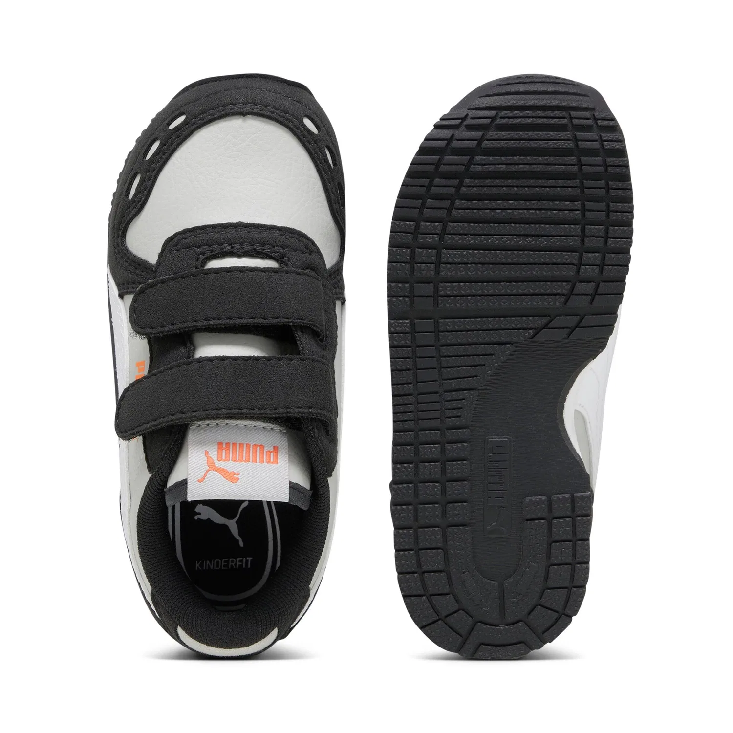 Детские спортивные кроссовки в ретро-стиле Cabana Racer PUMA, Ash Gray/White/Black — фото 4