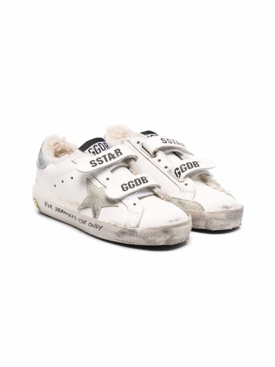 

Golden Goose Kids кеды на липучках, белый