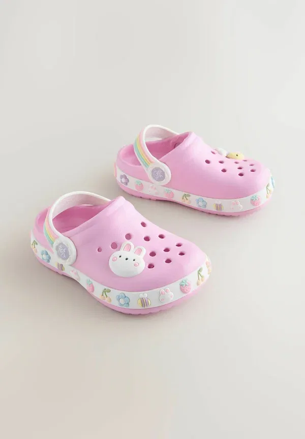 Мюли с вырезами Wide fit (g) fit - character clogs - mules Next, Pink, розовый — фото 2