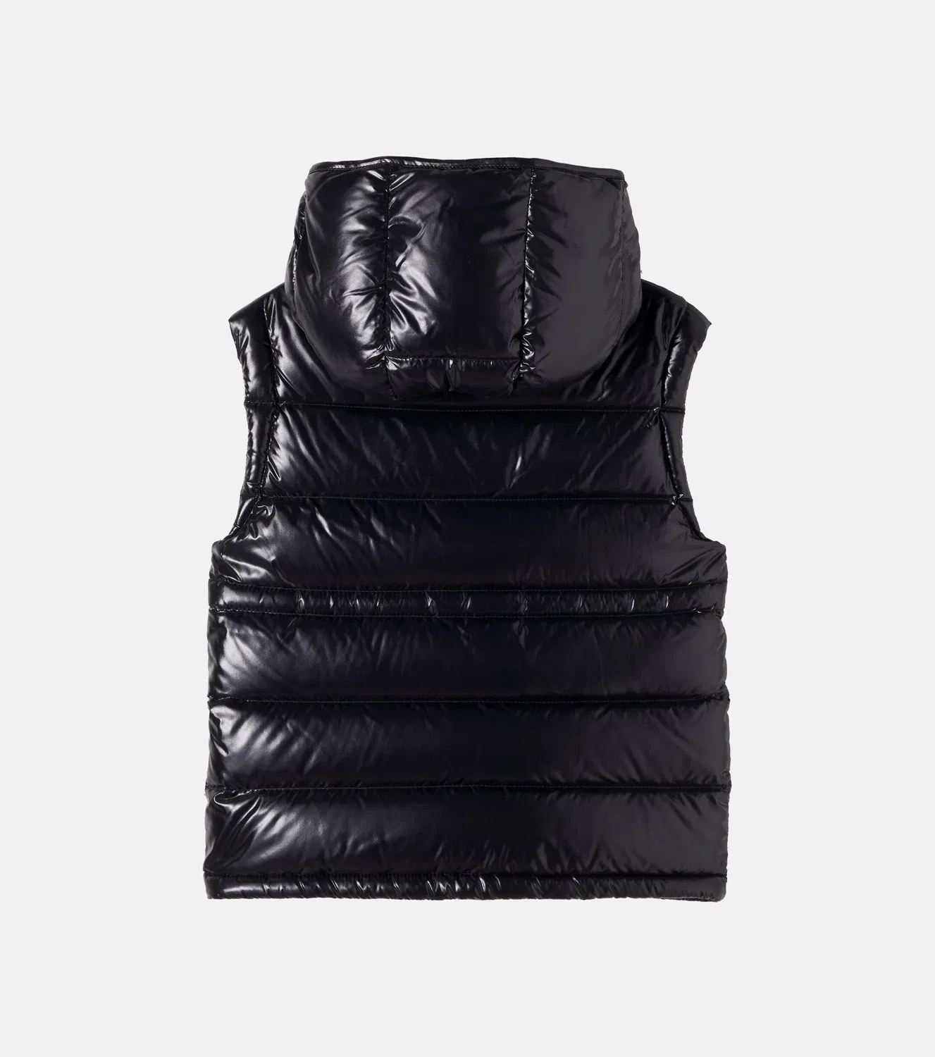 Стеганый пуховый жилет Moncler Enfant, черный — фото 3