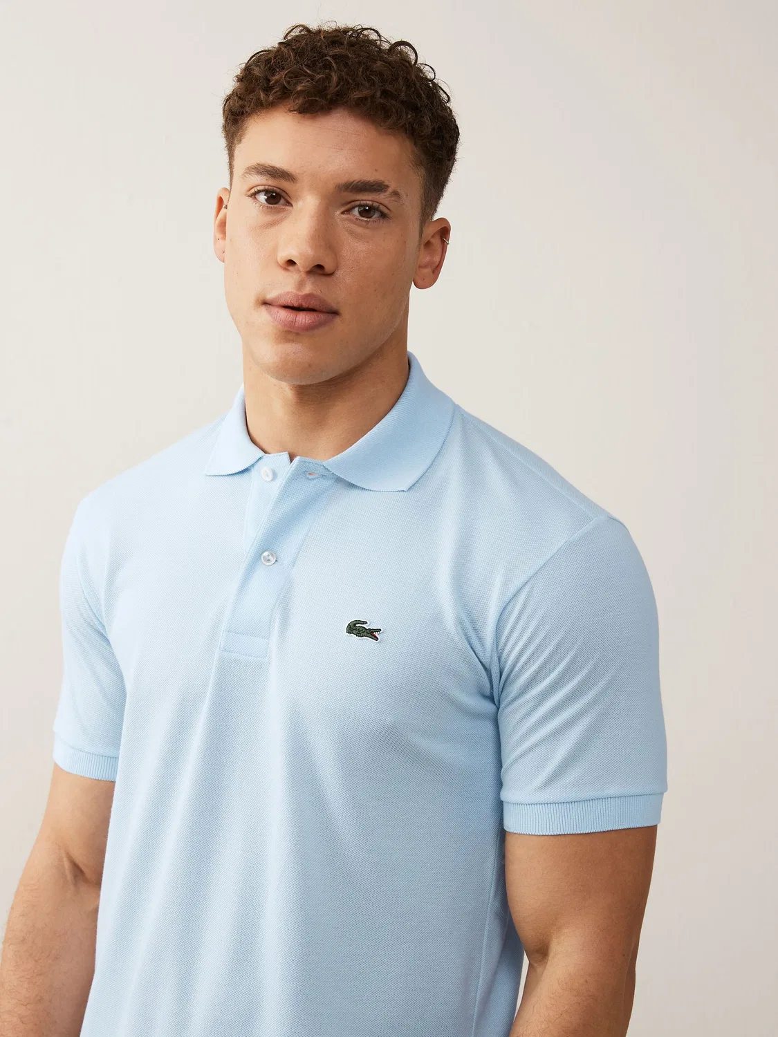 Поло классическое, модель L.12.12 Lacoste, бледно-голубой — фото 3