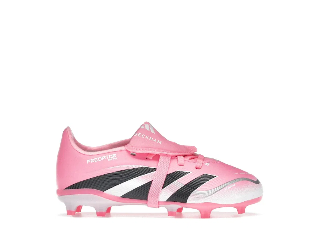 Детские бутсы Predator League Fold-Over Tongue FG/MG Adidas, Beam Pink Core Black Cloud White