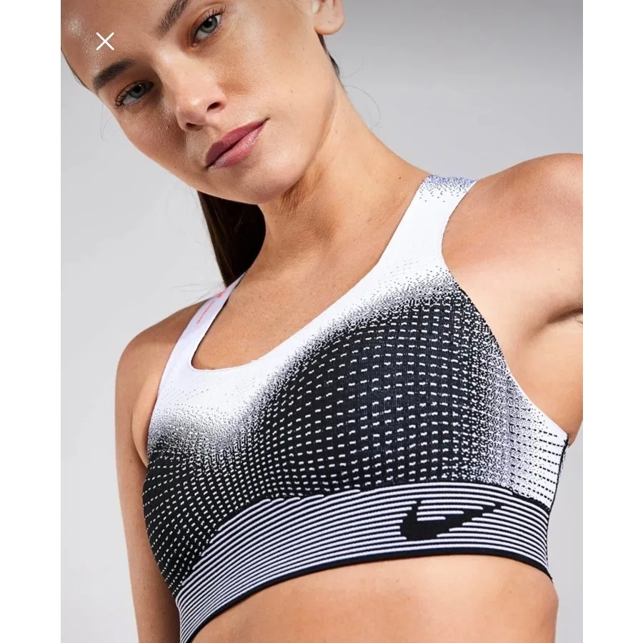 Спортивный бюстгальтер с высокой поддержкой без чашек Swoosh Flyknit Nike, Белый