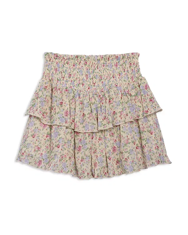 Детская юбка для девочек хлопковая Brook Skirt KatieJ NYC, Mulberry Bouquet — фото 2