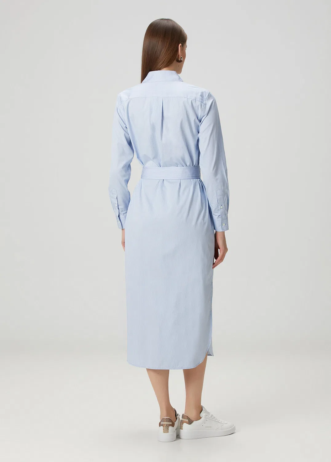 Платье-рубашка миди Polo Ralph Lauren, blue — фото 4