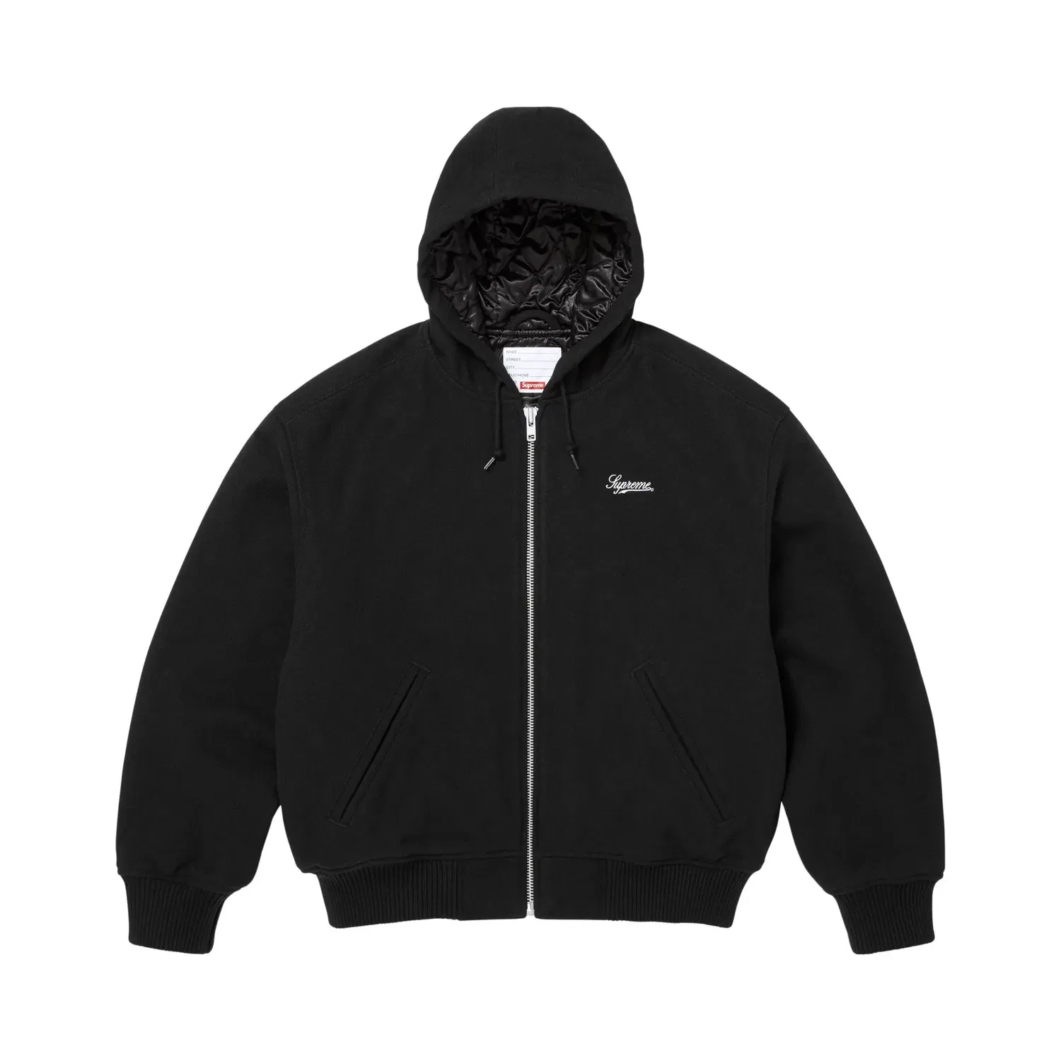 Куртка-бомбер с капюшоном Supreme x Larry Clark, Black