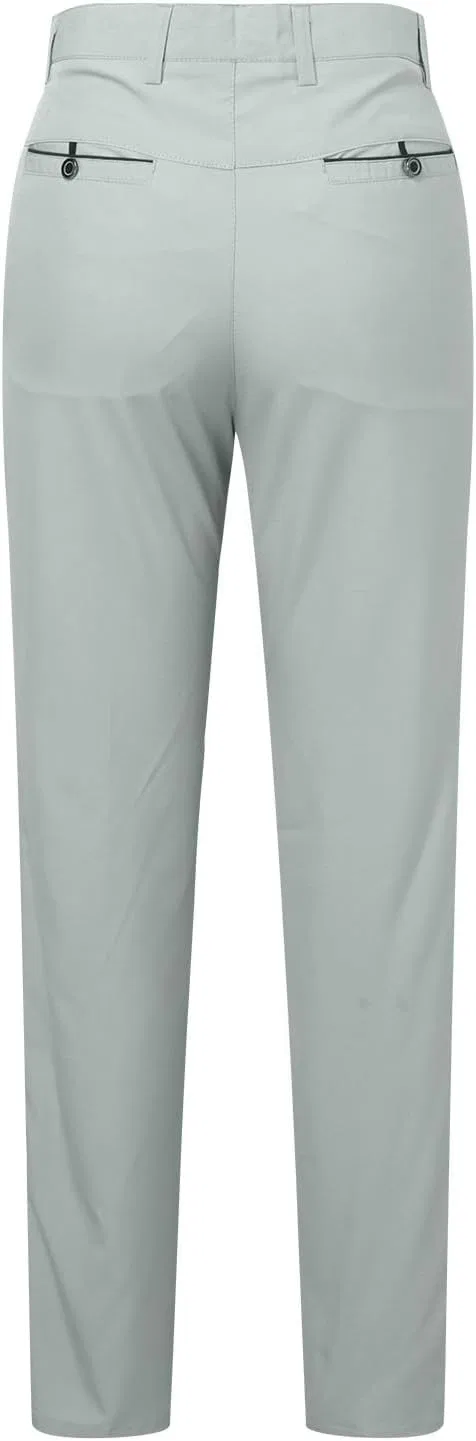 Мужские классические брюки прямого кроя, Slim Fit, с заутюженными складками, белый — фото 3