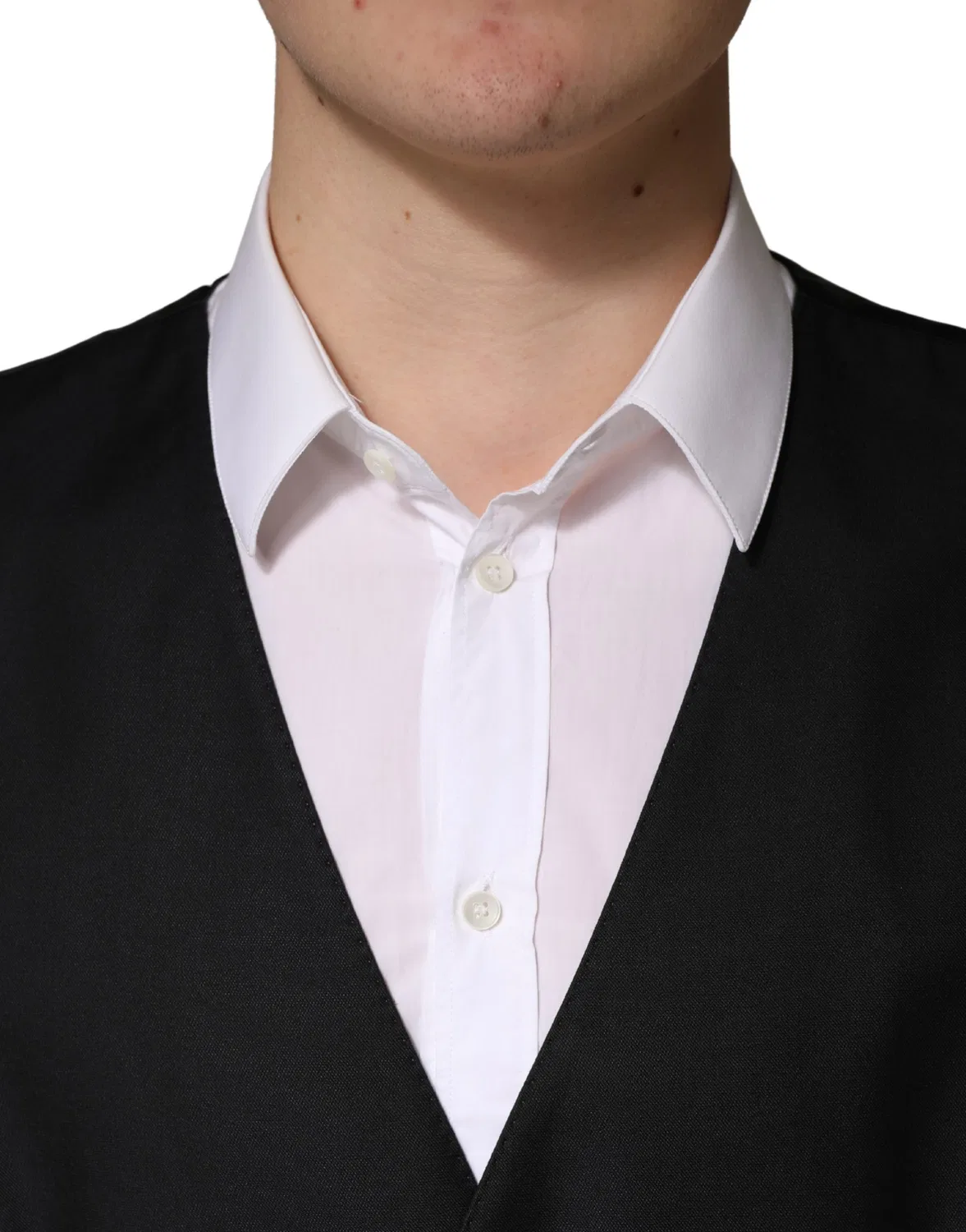 Мужской жилет однобортный на пуговицах Dolce & Gabbana, Black — фото 2