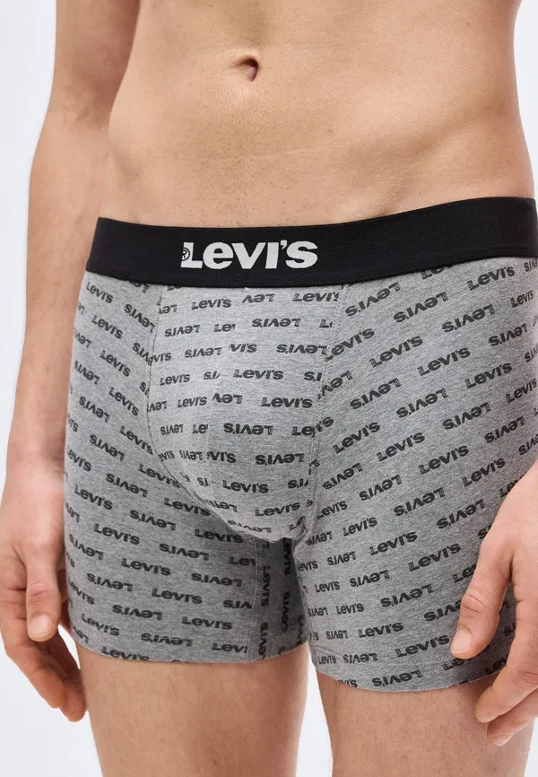 Комплект из 2 мужских боксерских трусов с логотипом Levi'S, черный/серый — фото 4
